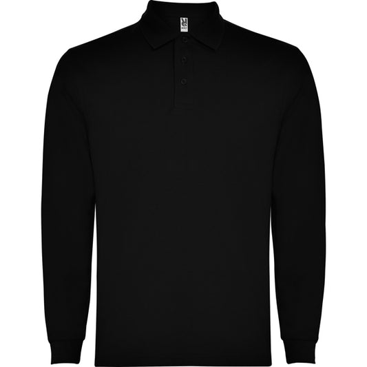 ROLY CARPE Men's long-sleeve polo shirt in black - promotional clothing printed with your company logo