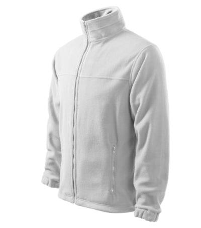 RIMECK JACKET Men's fleece in white - promotional clothing printed with your company logo