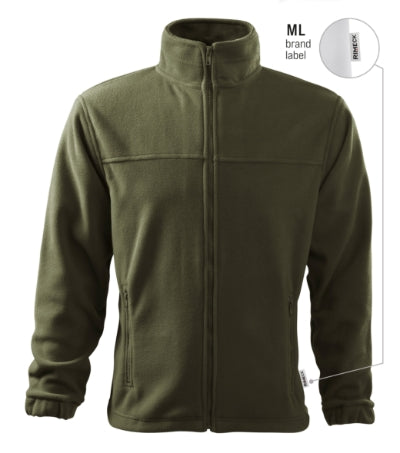 RIMECK JACKET Men's fleece in military, brand label - promotional clothing printed with your company logo