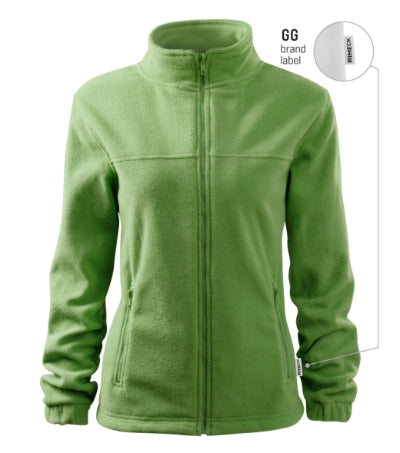 RIMECK JACKET Women's fleece in grass green, brand label - promotional clothing printed with your company logo