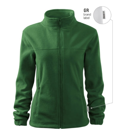 RIMECK JACKET Women's fleece in bottle green, brand label - promotional clothing printed with your company logo