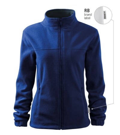 RIMECK JACKET Women's fleece in royal blue, brand label - promotional clothing printed with your company logo
