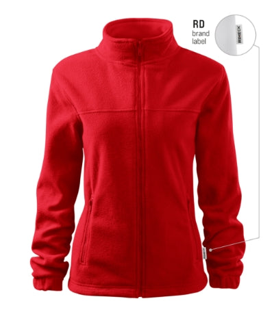 RIMECK JACKET Women's fleece in red, brand label - promotional clothing printed with your company logo
