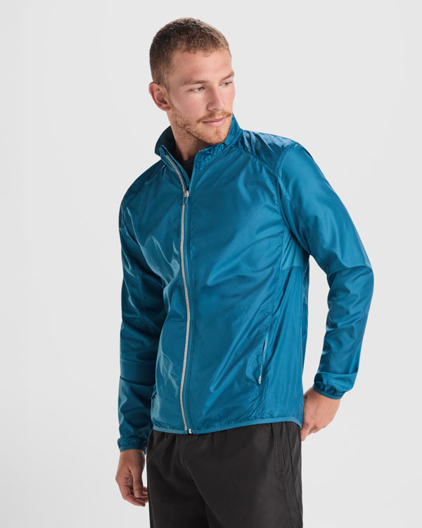 ROLY GLASGOW Men's windbreaker in black - promotional clothing printed with your company logo