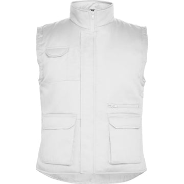 ROLY WRK ALMANZOR Men's vest in white - promotional clothing printed with your company logo