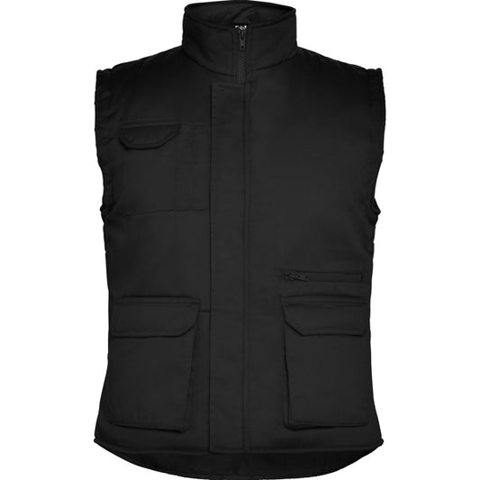 ROLY WRK ALMANZOR Men's vest in black - promotional clothing printed with your company logo