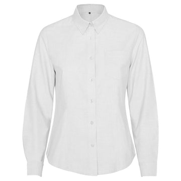 ROLY WRK OXFORD WOMAN Women's shirt in white - promotional clothing printed with your company logo