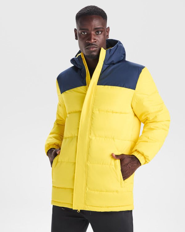 ROLY TALLIN Men's parka in yellow/navy blue - promotional clothing printed with your company logo