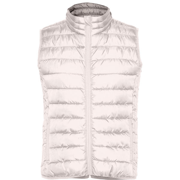 ROLY OSLO WOMAN Women's padded vest in vintage white - promotional clothing printed with your company logo