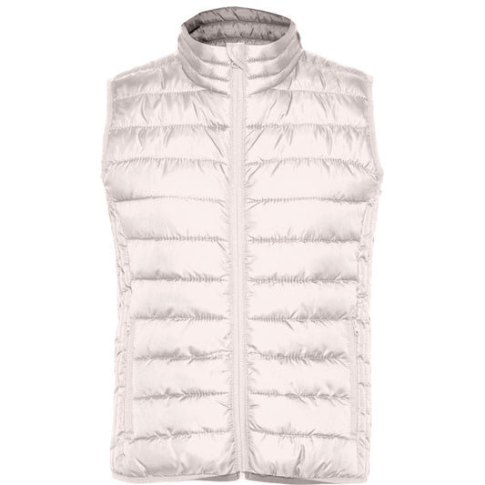 ROLY OSLO WOMAN Women's padded vest in vintage white - promotional clothing printed with your company logo