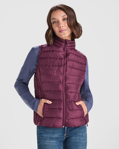 ROLY OSLO WOMAN Women's padded vest in black - promotional clothing printed with your company logo