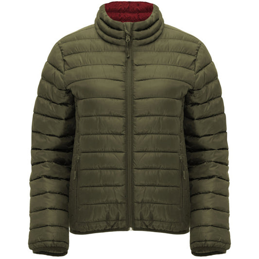 ROLY FINLAND WOMAN Women's padded jacket in army green - promotional clothing printed with your company logo