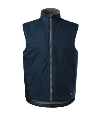 RIMECK BODY WARMER Unisex vest in navy blue - promotional clothing printed with your company logo