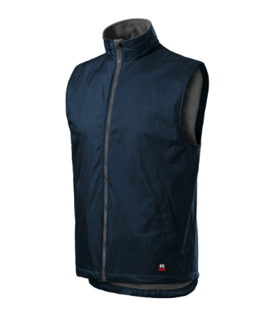 RIMECK BODY WARMER Unisex vest in navy blue - promotional clothing printed with your company logo
