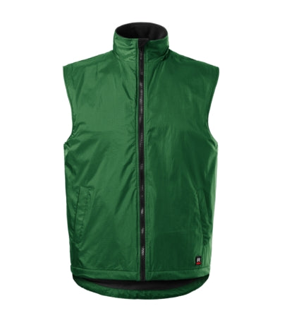RIMECK BODY WARMER Unisex vest in bottle green - promotional clothing printed with your company logo