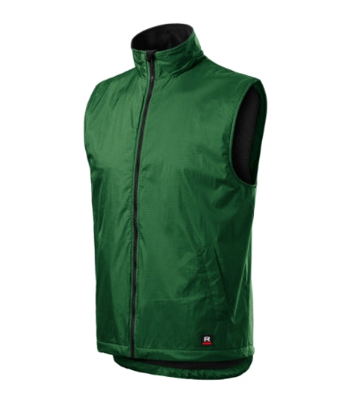 RIMECK BODY WARMER Unisex vest in bottle green - promotional clothing printed with your company logo