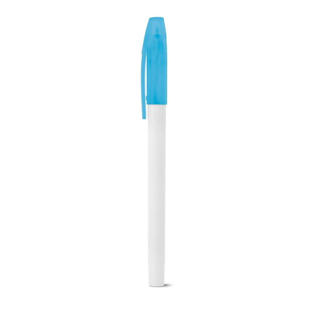 JADE promotional pen in light blue with custom logo branding
