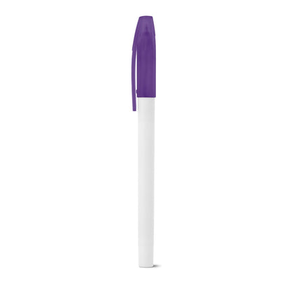 JADE promotional pen in purple with custom logo branding