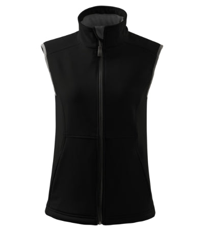 MALFINI VISION Women's softshell vest in black - promotional clothing printed with your company logo