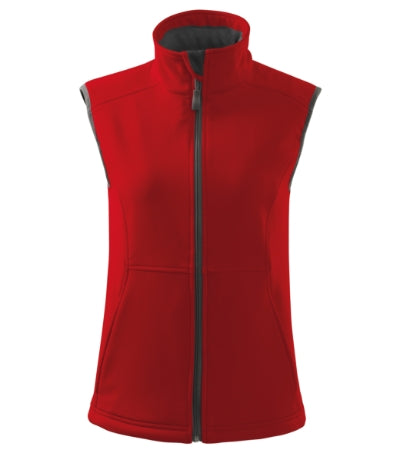 MALFINI VISION Women's softshell vest in red - promotional clothing printed with your company logo