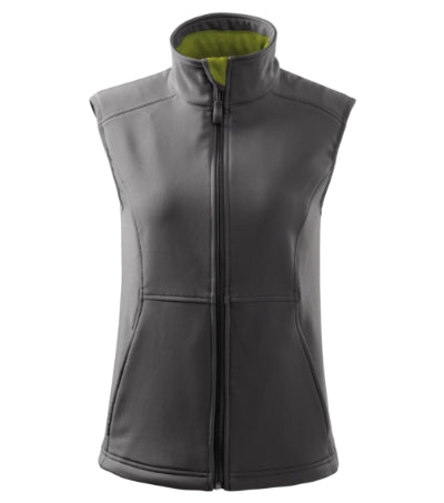 MALFINI VISION Women's softshell vest in steel gray - promotional clothing printed with your company logo