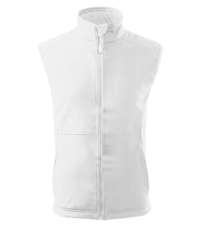MALFINI VISION Men's softshell vest in white - promotional clothing printed with your company logo
