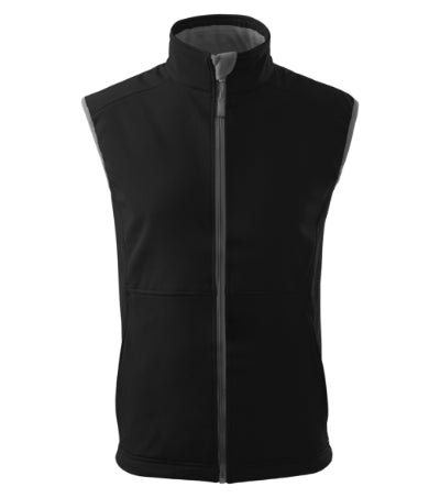 MALFINI VISION Men's softshell vest in black - promotional clothing printed with your company logo