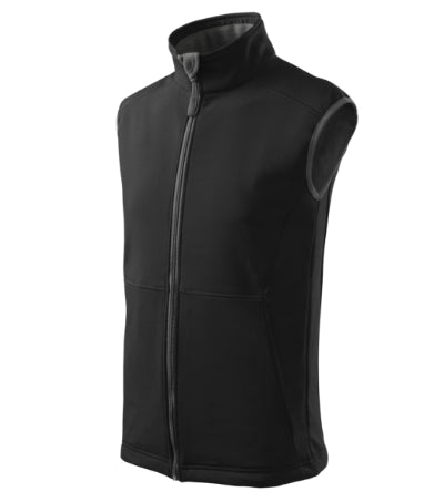 MALFINI VISION Men's softshell vest in black - promotional clothing printed with your company logo