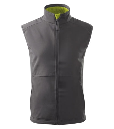 MALFINI VISION Men's softshell vest in steel gray - promotional clothing printed with your company logo