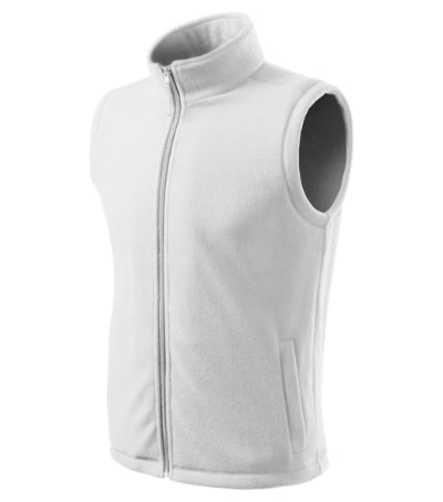 RIMECK NEXT Unisex fleece vest in white - promotional clothing printed with your company logo