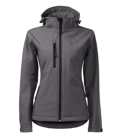 MALFINI PERFORMANCE Women's softshell jacket in steel gray - promotional clothing printed with your company logo