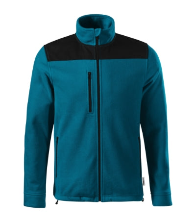 RIMECK EFFECT Unisex fleece in petrol blue, brand label - promotional clothing printed with your company logo