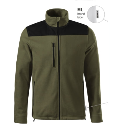 RIMECK EFFECT Unisex fleece in military, brand label - promotional clothing printed with your company logo