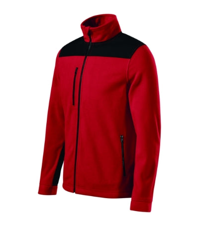 RIMECK EFFECT Unisex fleece in red, brand label - promotional clothing printed with your company logo