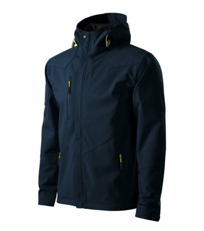 MALFINI NANO Men's softshell jacket in navy blue - promotional clothing printed with your company logo