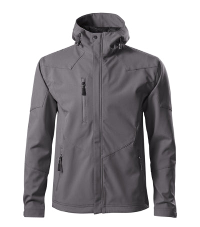 MALFINI NANO Men's softshell jacket in steel gray - promotional clothing printed with your company logo
