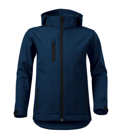 MALFINI PERFORMANCE Kids' softshell jacket in navy blue - promotional clothing printed with your company logo