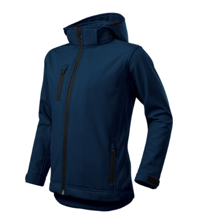 MALFINI PERFORMANCE Kids' softshell jacket in navy blue - promotional clothing printed with your company logo