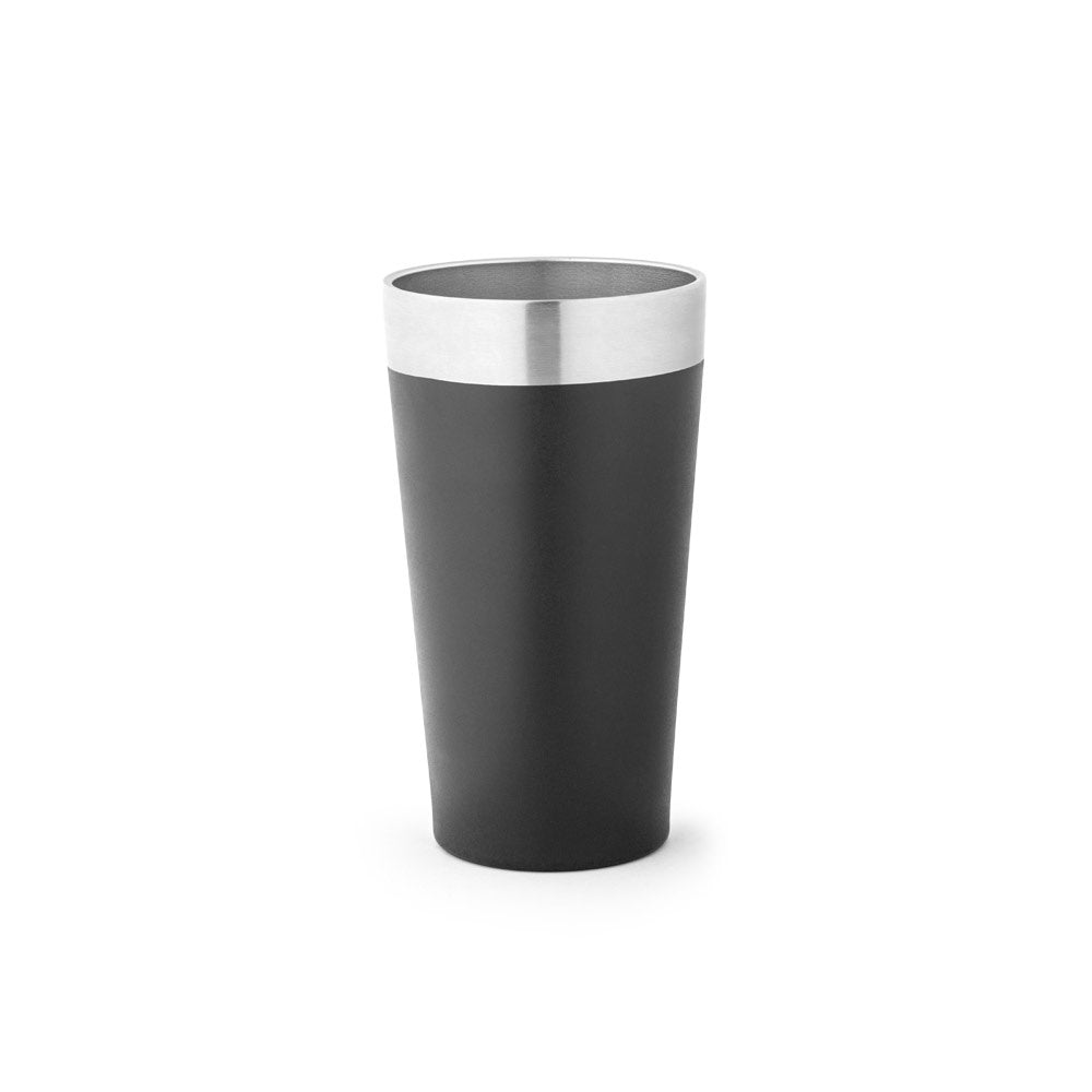 GRACE promotional travel cup in black with custom logo branding