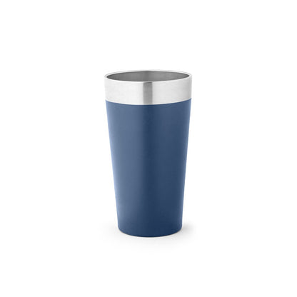 GRACE promotional travel cup in navy blue with custom logo branding