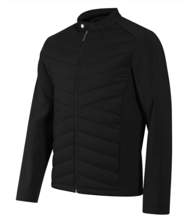 MALFINI Premium CROSS Men's hybrid jacket in black - promotional clothing printed with your company logo