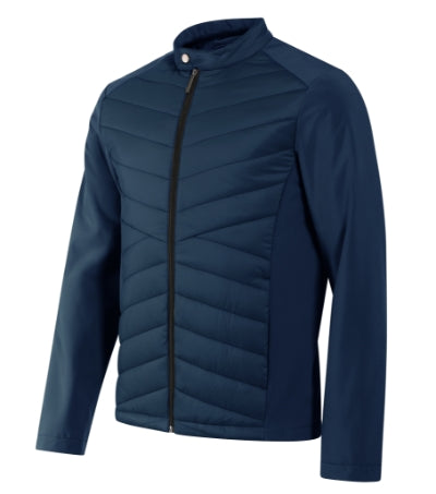 MALFINI Premium CROSS Men's hybrid jacket in navy blue - promotional clothing printed with your company logo