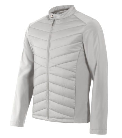 MALFINI Premium CROSS Men's hybrid jacket in silver gray - promotional clothing printed with your company logo