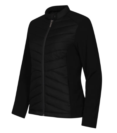 MALFINI Premium CROSS Women's hybrid jacket in black - promotional clothing printed with your company logo