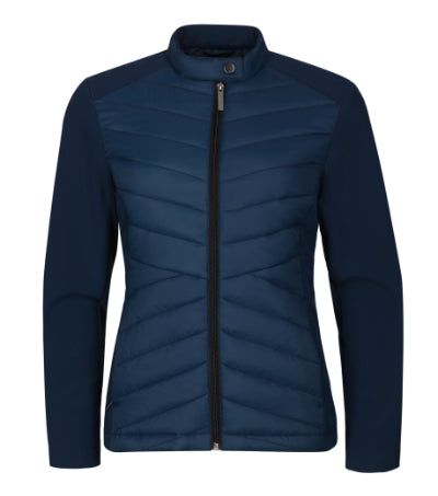 MALFINI Premium CROSS Women's hybrid jacket in navy blue - promotional clothing printed with your company logo