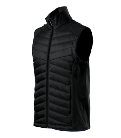 MALFINI Premium CROSS Men's hybrid vest in black - promotional clothing printed with your company logo