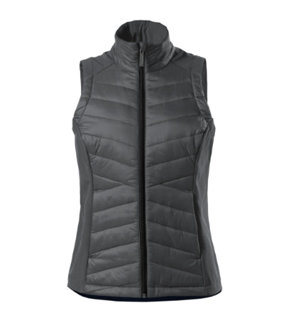 MALFINI Premium CROSS Women's hybrid vest in light anthracite - promotional clothing printed with your company logo
