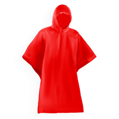 Stamina DAMPER PVC rain poncho in red - promotional merchandise printed with your company logo