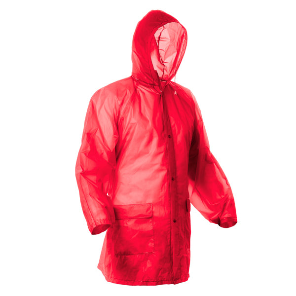 Stamina BAIKAL Waterproof raincoat with heat-sealed edges in red - promotional merchandise printed with your company logo
