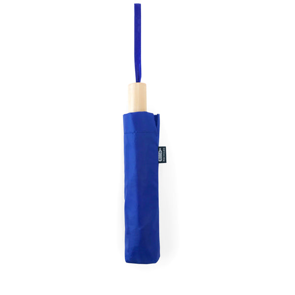 Stamina RPET KHASI 190T RPET recycled polyester umbrella in royal blue - promotional merchandise printed with your company